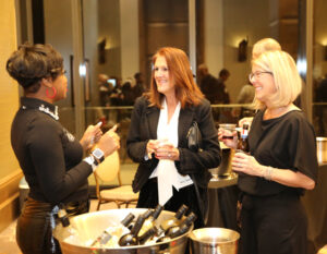 Women talking at Colonels reception
