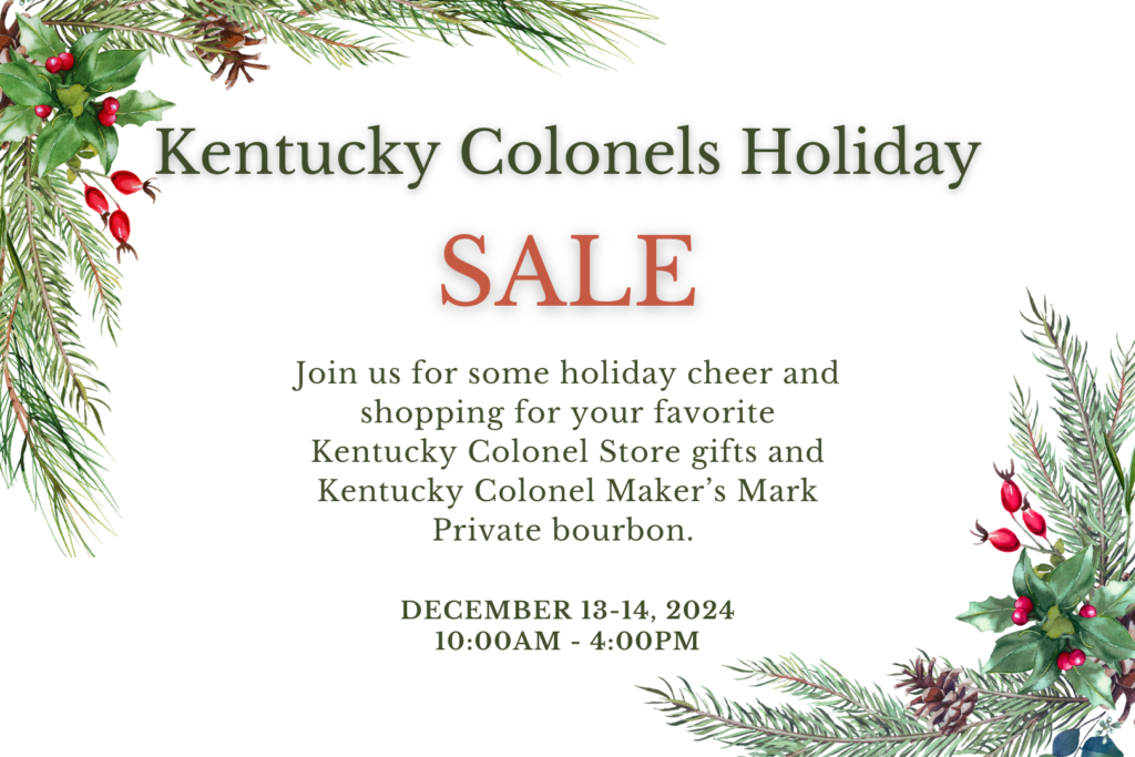 Kentucky Colonels Holiday Sale