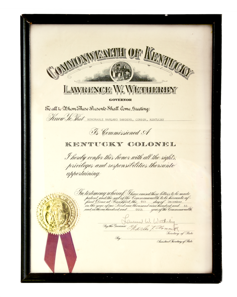 Colonel Sanders Kentucky Colonels Commission